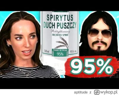 aptitude - 95%  Alkoholu? Ja kiedyś z żoną kupiliśmy Apsynt który ma 70%, tego nie da...