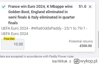 bart88uk - nie dziękujcie mi za miesiąc... #euro2024 #pilkanozna #mecz #bukmacherka