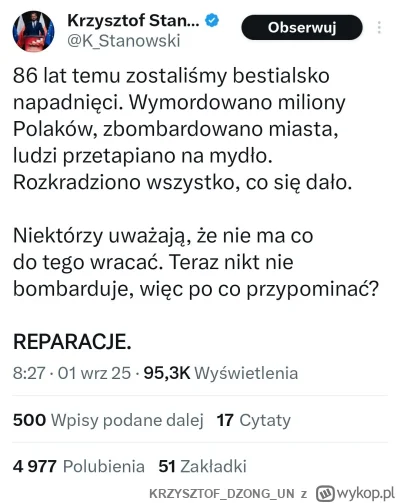 KRZYSZTOFDZONGUN - Szkoda, że przez 8 lat rządów PiS krzysiu nie interesował się poli...