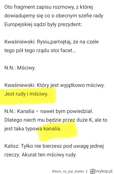 K.....o - Neuropki, czy to możliwe żeby wasz czempion, fenomen, prominent Kwaśniewski...