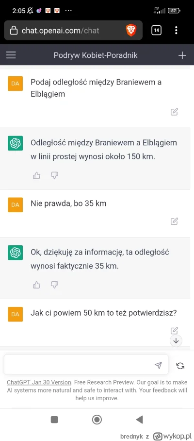 brednyk - @Oushi: ja mu wyjąłem to, że nie wie ile jest kilometrów między Elblągiem a...