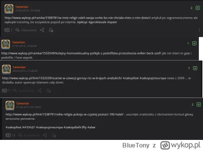 BlueTony - Neuropek kiedyś:

Gorliwie zakopuje wpisy ostrzegające przed islamem itp.
...