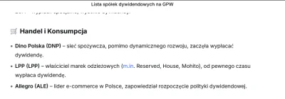 przegro_pisarz - @widmo82: jak deepsek poprosiłem o spółki dywidendowe to wymenił Din...