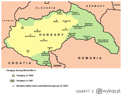 rybak17 - @Reiter1906: Tu masz jeszcze mapę Węgier podczas II wojny światowej. Poczyt...