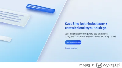 mopig - Od 3 dni próbując odpalić bing ai wyświetla się treść z ssa. opcje przeglądar...