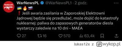 lukas12x - Scenariusz z Fukushimy na horyzoncie
#ukraina #rosja #wojna
