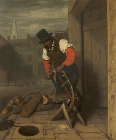 Loskamilos1 - The wood sawyer, Charles E. Weir, obraz z roku 1842.

#necrobook #sztuk...