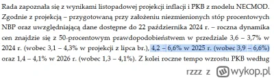 rzzz - Jest nowa, listopadowa projekcja inflacji. Inflacja w 25 będzie wyraźnie wyższ...