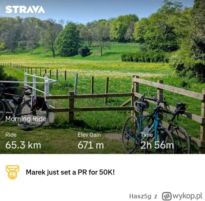 Hasz5g - 92 593 + 65 = 92 658

OK, dzisiaj poszedłem pierwszy raz na szosową, klubową...