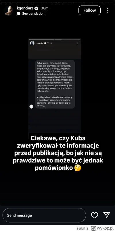 suluf - Panie Wonsiku, pomówienia  są dla zarządu dla Pana jest pozew za pomówienia #...