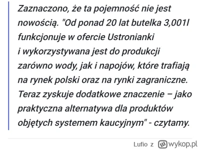 Lufio - dmuchana afera, ta butelka jest od dawna