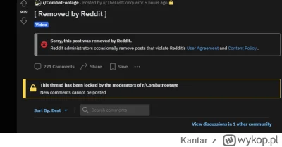 Kantar - @looki:  combat footage na reddit tylko usuwa administracja reddita więc sor...