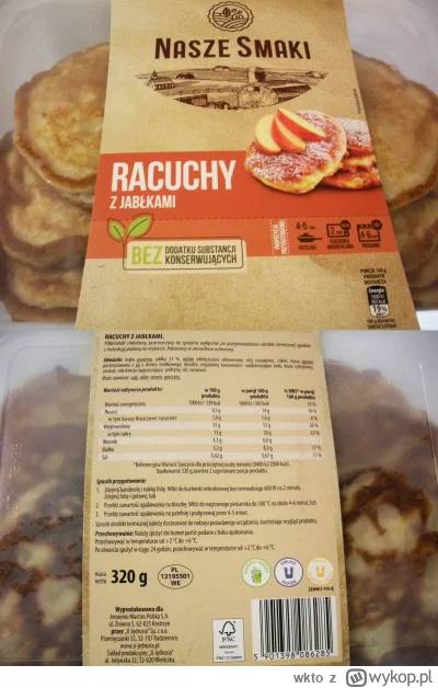 wkto - #listaproduktow
#racuchygotowe z jabłkami Nasze Smaki #biedronka
aktualny skła...