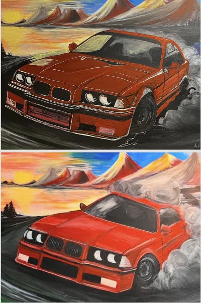 Ytarka - Szukałam wymówek na ten dym wychodzący z przednich kół. 
Była wersja xdrive,...