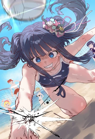 mesugaki - #anime #randomanimeshit #uminekononakukoroni #erikafurudo #swimsuit