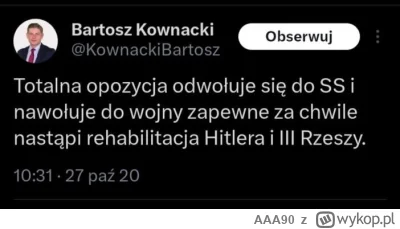 AAA90 - Bartosz Kownacki to zapluty hipokryta. Wczoraj na główną trafił fragment prog...