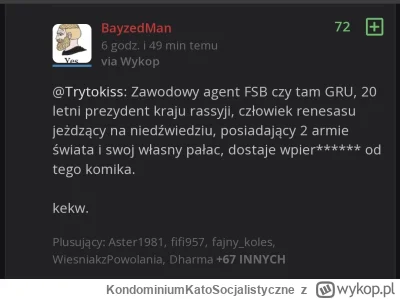 KondominiumKatoSocjalistyczne - Gościu myśli, że to prezydenci UA i RU sterują swoimi...