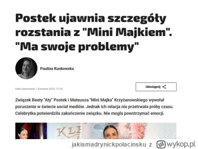 jakismadrynickpolacinsku - Koniec Mini Związku.
#minimajk #youtube #friz #patostreamy...