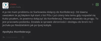 Kryspin013 - >@Kryspin013: japrdl xD Konfederaci to chyba większa sekta niż ta PiSows...