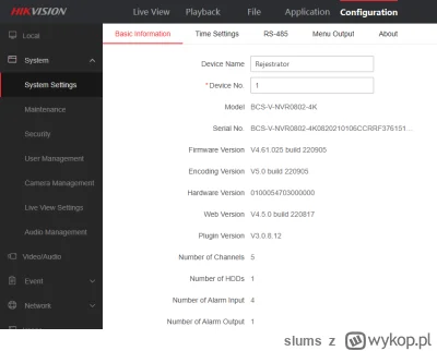slums - > Nie istniało nic takiego.

@dktr: 

BCS-V-NVR0802-4K to jest to samo, co kt...