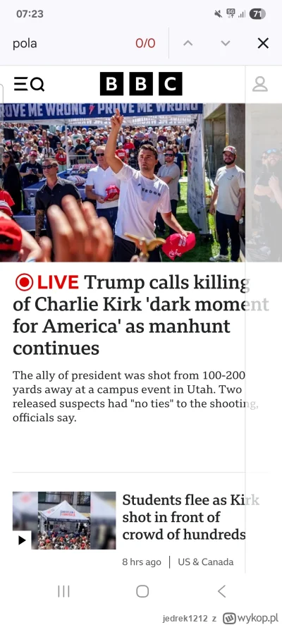 jedrek1212 - Już na głównej stronie BBC nie ma słowa o wczorajszej akcji.

#wojna #bb...