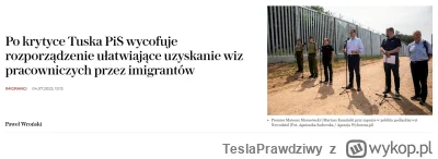 TeslaPrawdziwy - PIS wycofuje się z ułatwienia uzyskania wiz pracowniczych przez imig...