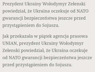 S.....a - #ukraina #nato #wojna

Zełenski chyba myśli że zaraz po wojnie wezmą ich do...