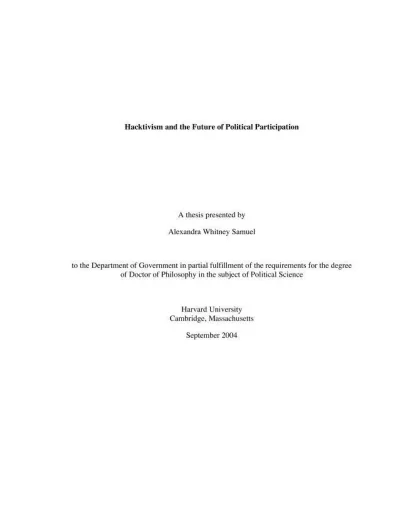 konik_polanowy - 322 + 1 = 323

Tytuł: Hacktivism and the Future of Political Partici...
