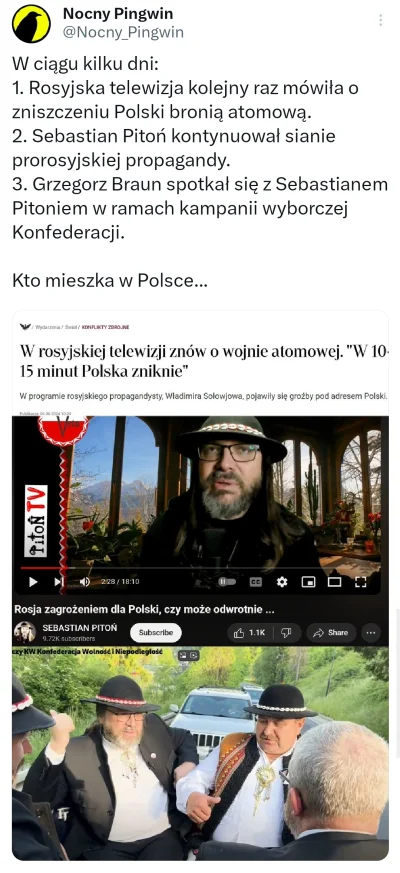 officer_K - Okazuje się, że polskojęzyczne środowiska prorosyjskie konsolidują siły.
...