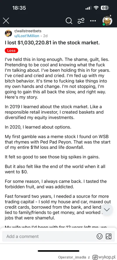 Operator_imadla - Na #reddit jest wpis jakiegoś mózga który dostał w spadku milion do...