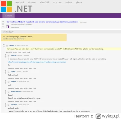 Hektorrr - AutoMapper i MediatR zostaną skomercjalizowane śladem IdentityServer i Flu...