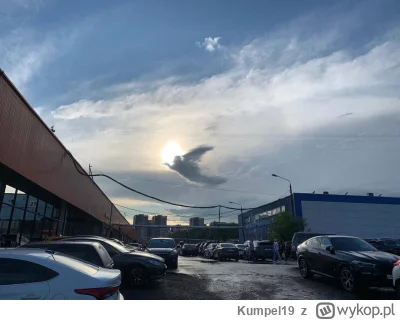 Kumpel19 - W Czertanowie sfilmowano niezwykłą chmurę w postaci anioła.

#bluebeam #nw...