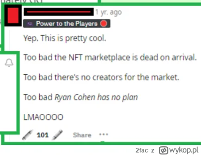 2fac - A pamiętacie komentarze na superstonodze jesli uruchamiali nft wallet?

#gme