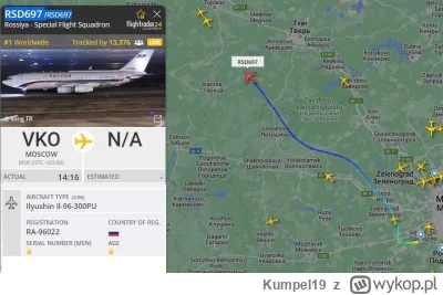 Kumpel19 - Samolot Putina wystartował z Moskwy..

#ukraina #wojna #rosja
