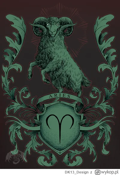 DK13_Design - Nowa seria plakatów rozpoczęta. Znaki zodiaku w formie herbów. 
Pierwsz...