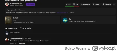 DoktorWojna - #ator #gothic #pracowniktvn  Wstydzi się materiału o gówinanym dlc ale ...