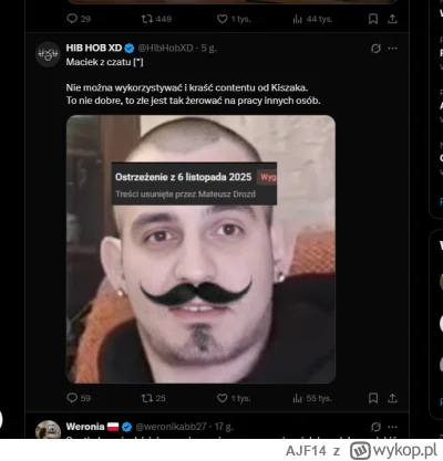 AJF14 - #kiszak 
Pięknie j------a tego oszołoma idzie w świat ;)