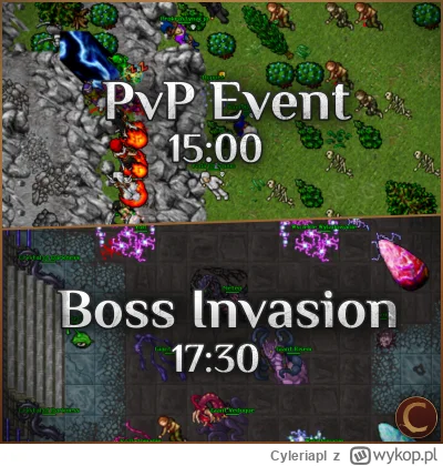 Cyleriapl - PvP Event & Boss Invasion ⚔️☠️
Cylerianczycy, oto plany na tę niedzielę:
...