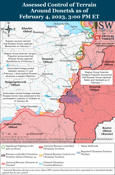Kagernak - Obwód Doniecki 

Siły rosyjskie kontynuowały 4 lutego operacje ofensywne w...