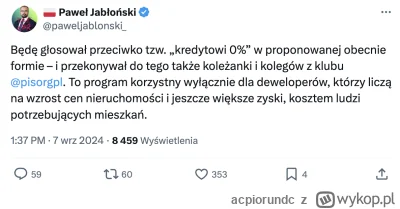 acpiorundc - Następny z PISu nie popiera Kredytu 0% Donalda Tuska: 

https://x.com/pa...