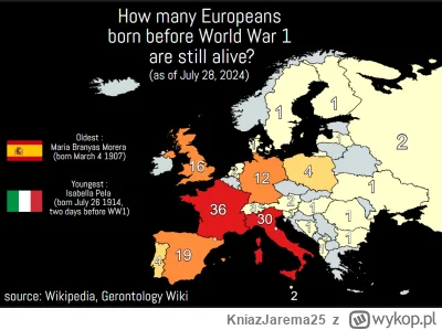 KniazJarema25 - Ilu Europejczyków urodzonych przed I wojną światową żyje jeszcze

#ci...