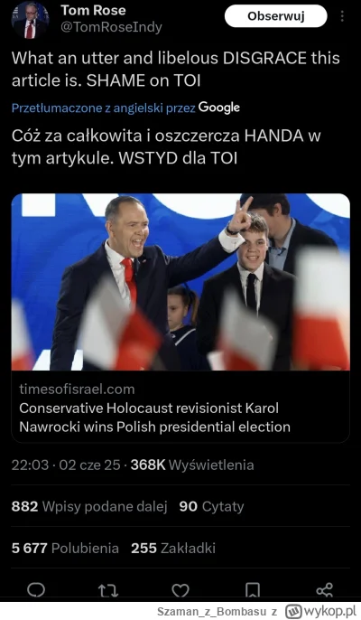 SzamanzBombasu - Wujek Sam broni Nowogrodzkiego przed Żymianami
#polityka