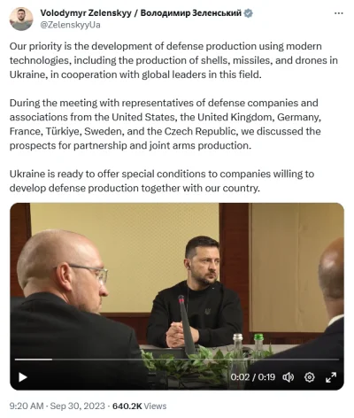 cardenas - Spotkanie z przedstawicielami firm zbrojeniowych, którym Ukraina ma oferow...