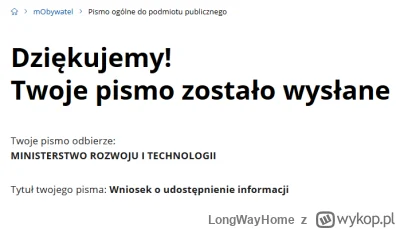 LongWayHome - @mickpl: Polecam skorzystać z ePUAPu. Szczególnie szybko odpowiada Mini...