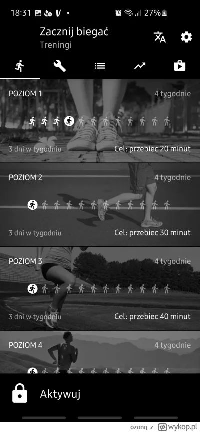 ozonq - #bieganie Co myślicie o planie treningowym w aplikacji 'Zacznij biegać'? Jest...