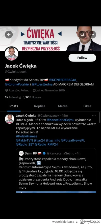 wesolakielbasa - @Kacper876 całe szczęście, onucko Ty moja bezmózga. Na Jacka też będ...