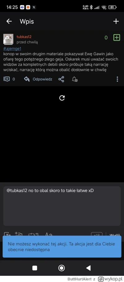 ButtHurtAlert - #ajemge1 wiadomo, obalić łatwo, zwłaszcza jak się siedzi w kółku wzaj...