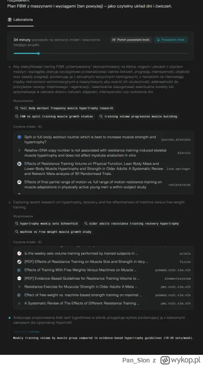 Pan_Slon - Weryfikuje sobie plan treningowy, który nadziergał perplexity, źródła i ic...