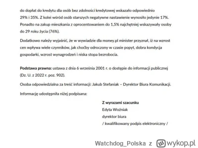 WatchdogPolska - @Reepo: Tu chyba był wniosek o więcej niż ten raport, też pytania o ...