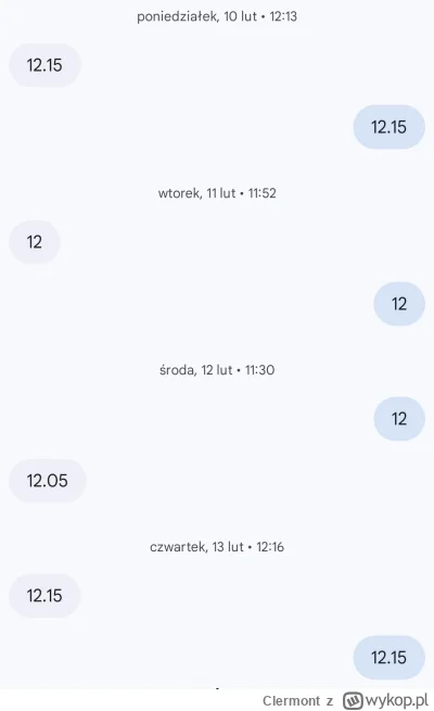 Clermont - Bardzo sprawna komunikacja z kolegą w #pracbaza ws. godziny obiadu xD